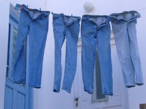 Jeans drying on laundry line: photo credit Lunario on Stock Exchange