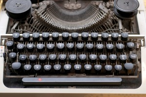 Typewriter, photo credit to Kriss Szkurlatowski on Stock Exchange